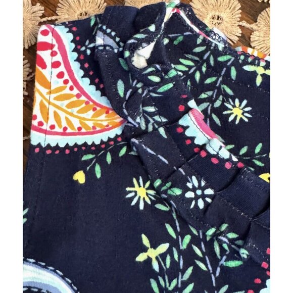 Talbots Spring Summer Paisley Print Sheath Dress Ruffle Neck Sleeveless Sz M - Picture 10 of 11